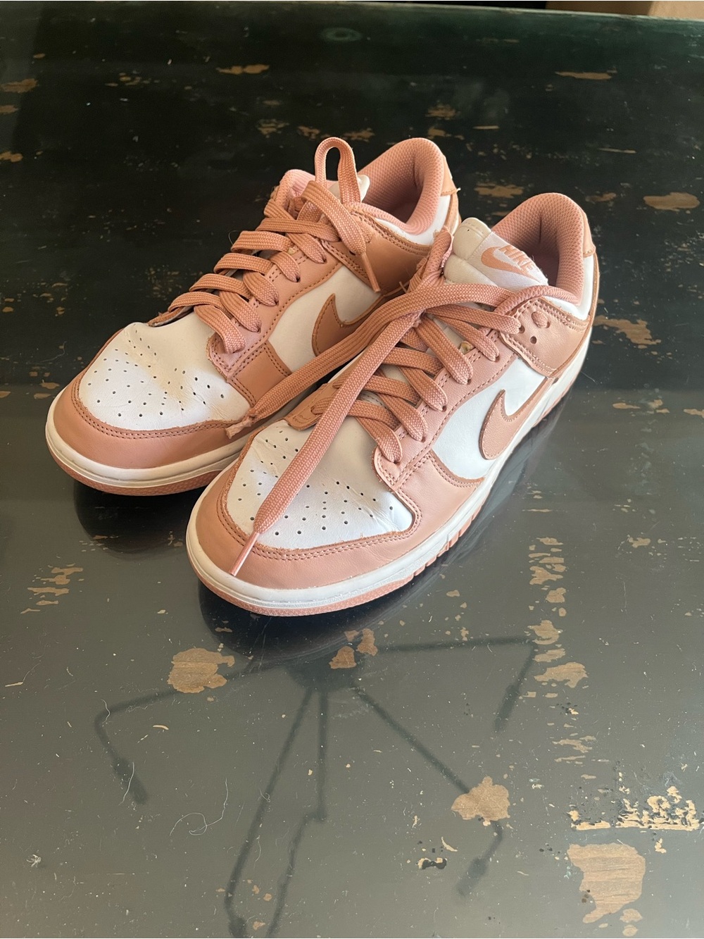 Nike Women’s Low-Top Sneakers in Blush Pink and White